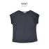 【日本製】 tシャツ レディース 半袖 インナー 柔らかい 薄手 無地 ショートスリーブ ネイビー(FL23SS-21W-na)